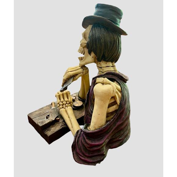 RARE FIND '97 Skulpture by David Wang Skeleton Gambler Gun Dice Zombie Halloween - Picture 5 of 13